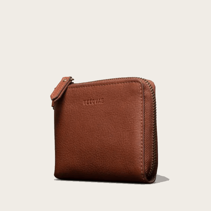 Fawn Leather L-Zip Wallet Tecovas 62NN103