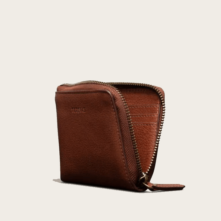 Fawn Leather L-Zip Wallet Tecovas 62NN103