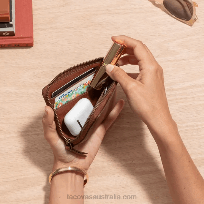 Fawn Leather L-Zip Wallet Tecovas 62NN103
