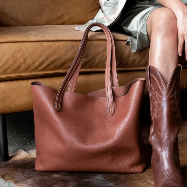 Fawn Leather Tote Tecovas 62NN86