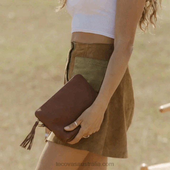 Fawn Leather Wristlet Pouch Tecovas 62NN101