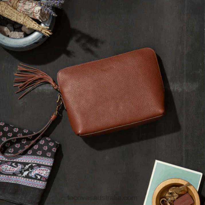 Fawn Leather Wristlet Pouch Tecovas 62NN101