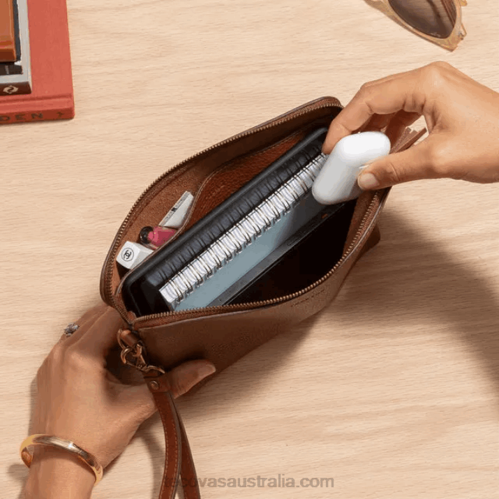 Fawn Leather Wristlet Pouch Tecovas 62NN101