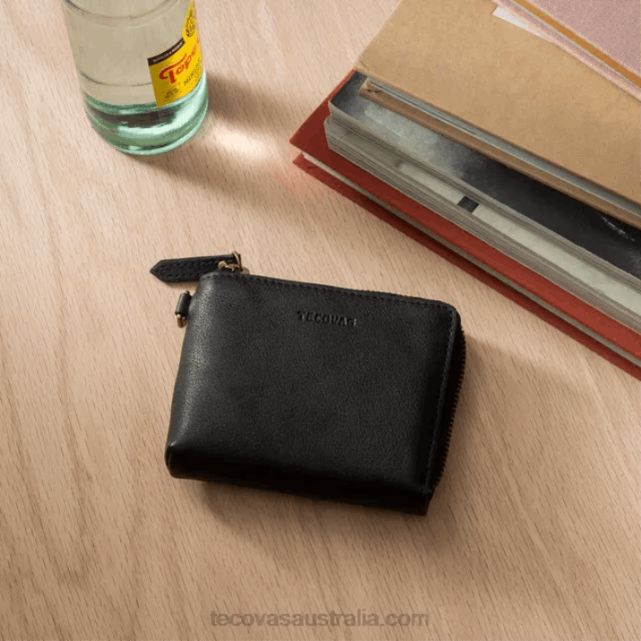 Midnight Leather L-Zip Wallet Tecovas 62NN104