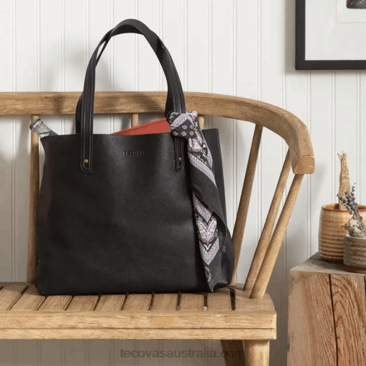 Midnight Leather Tote Tecovas 62NN85