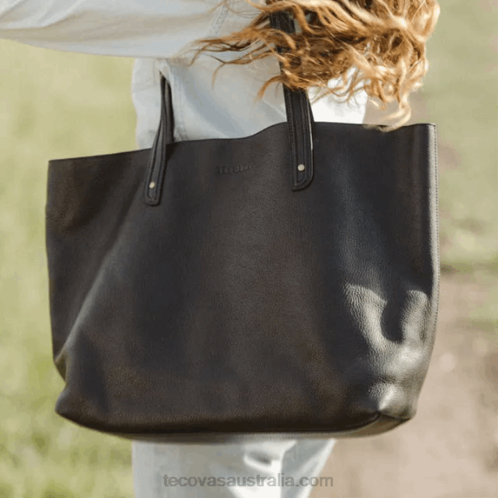 Midnight Leather Tote Tecovas 62NN85