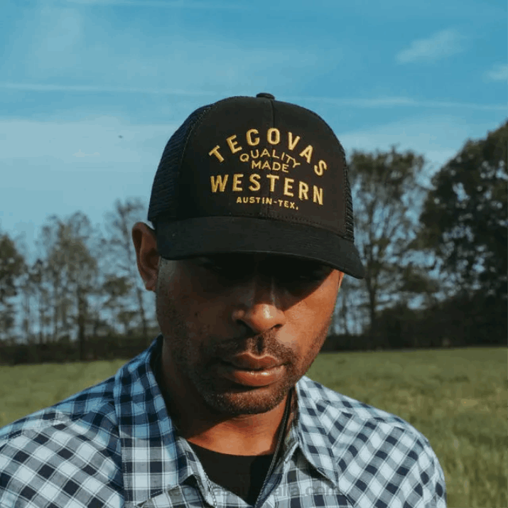 Black Trucker Hat Tecovas 62NN71
