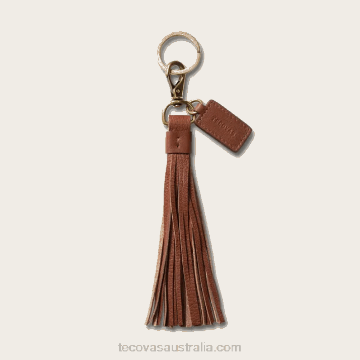 Fawn Leather Tassel Key Ring Tecovas 62NN98