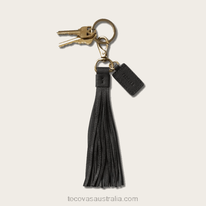 Midnight Leather Tassel Key Ring Tecovas 62NN97