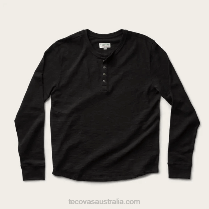 Men Onyx Cotton Slub Henley Tecovas 62NN25