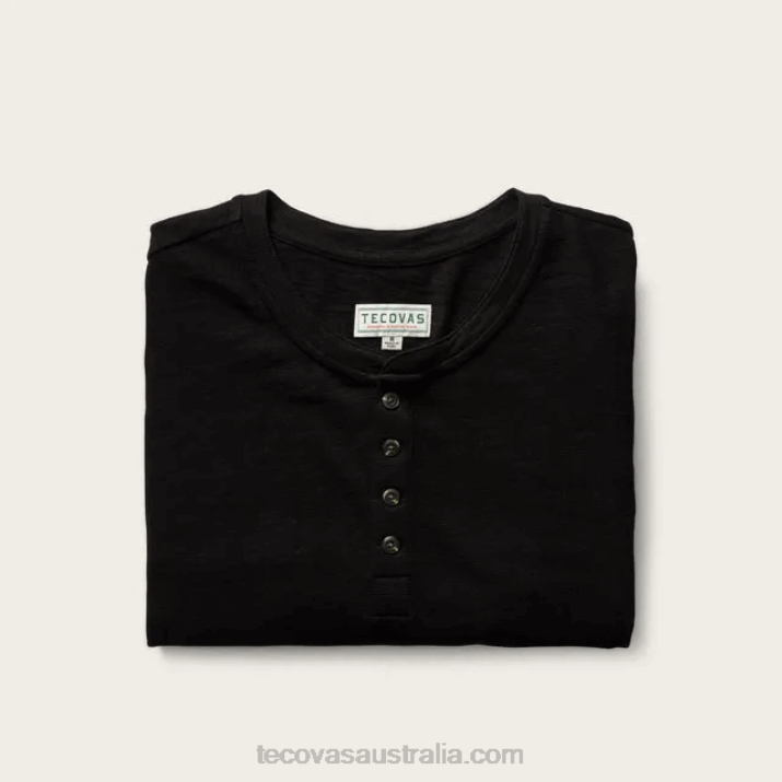 Men Onyx Cotton Slub Henley Tecovas 62NN25