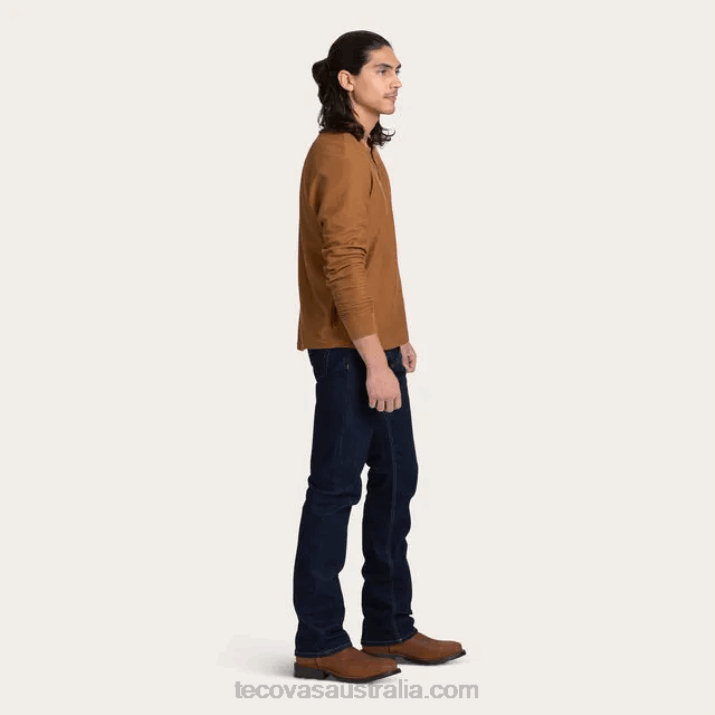 Men Rubber Waffle Henley Tecovas 62NN36