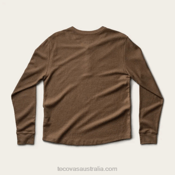 Men Teak Waffle Henley Tecovas 62NN34