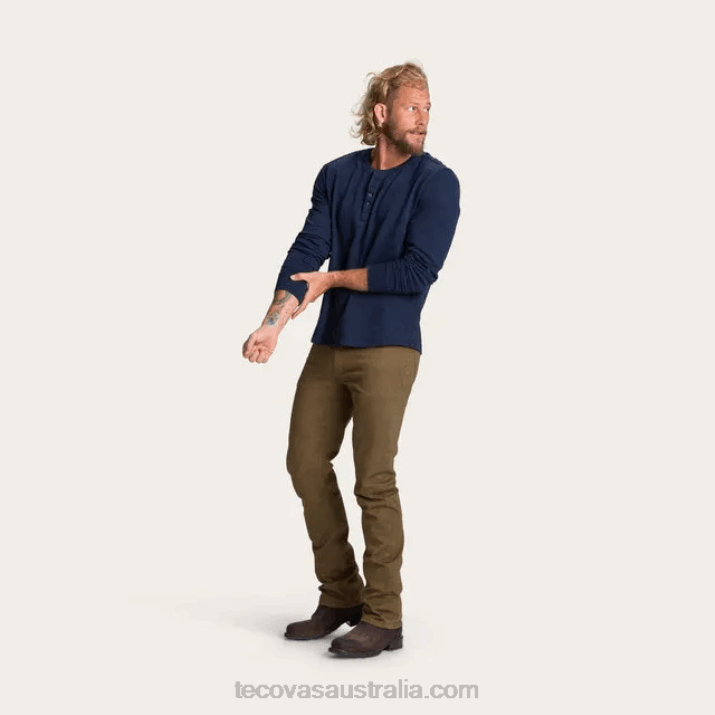 Men Twilight Cotton Slub Henley Tecovas 62NN26