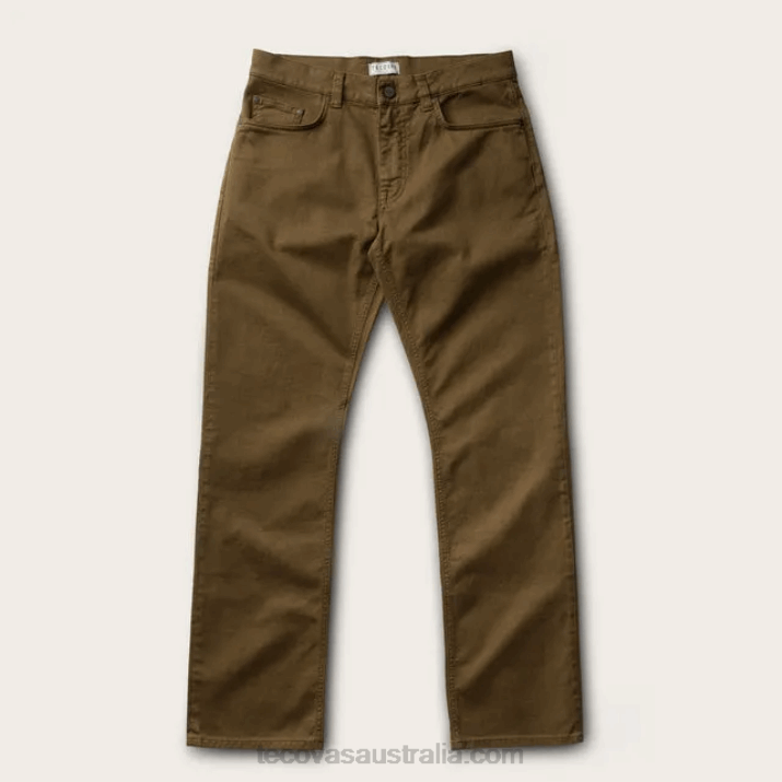 Men Olive Five-Pocket Comfort Jean Tecovas 62NN62