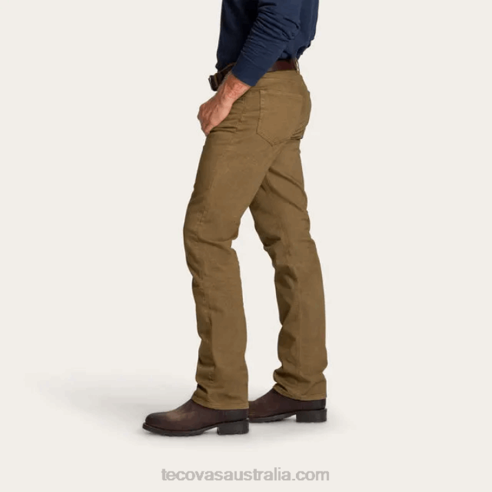 Men Olive Five-Pocket Comfort Jean Tecovas 62NN62