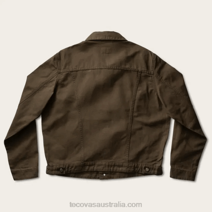 Men Beech Waxed Canvas Trucker Jacket Tecovas 62NN14