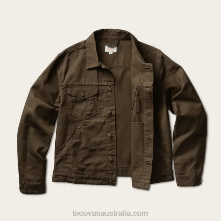 Men Beech Waxed Canvas Trucker Jacket Tecovas 62NN14