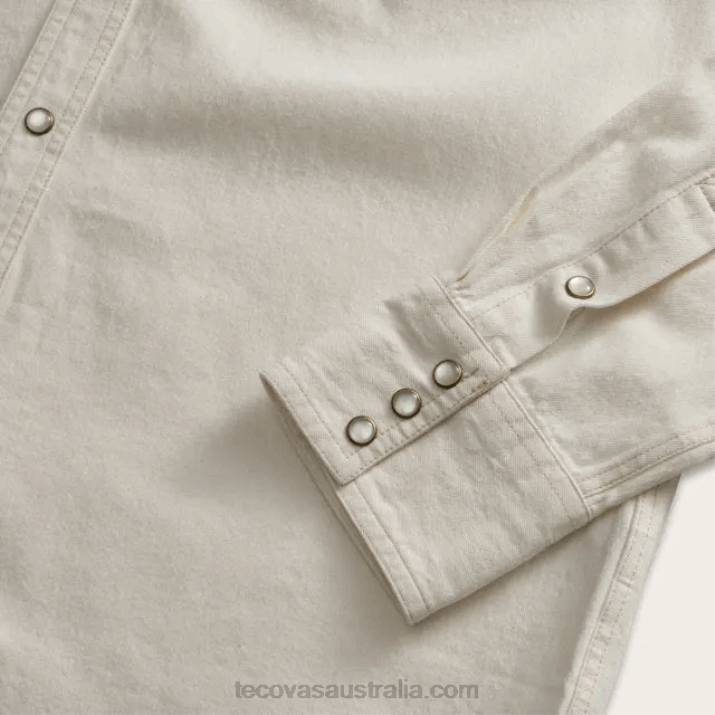Men Natural Denim Pearl Snap Tecovas 62NN20