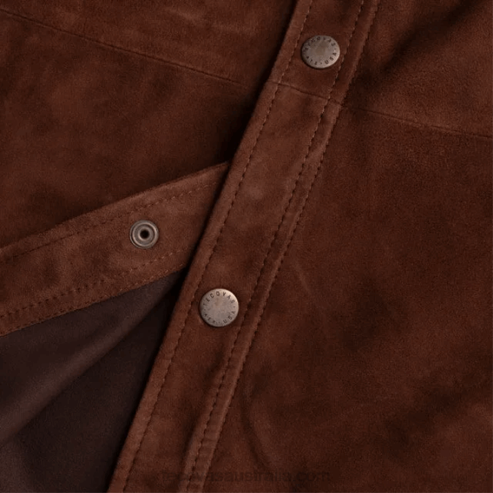Men Coffee Goat Suede Overshirt Tecovas 62NN11