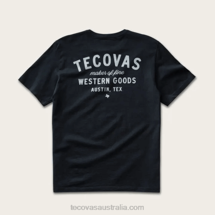 Men Black Bone Fine Makers Pocket Tee Tecovas 62NN18