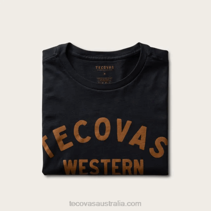 Men Black Gold Western Goods Tee Tecovas 62NN15