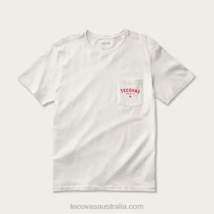 Men Bone Red Fine Makers Pocket Tee Tecovas 62NN17
