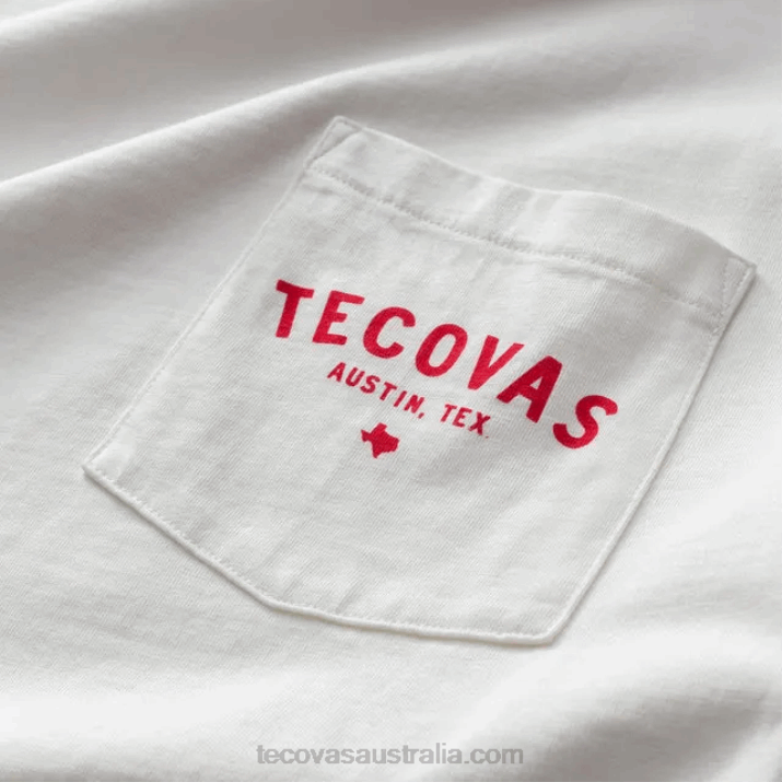 Men Bone Red Fine Makers Pocket Tee Tecovas 62NN17