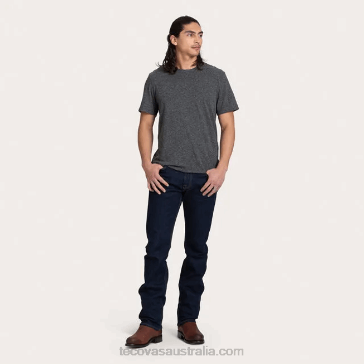 Men Charcoal Heather Tri-Blend Tee Tecovas 62NN31