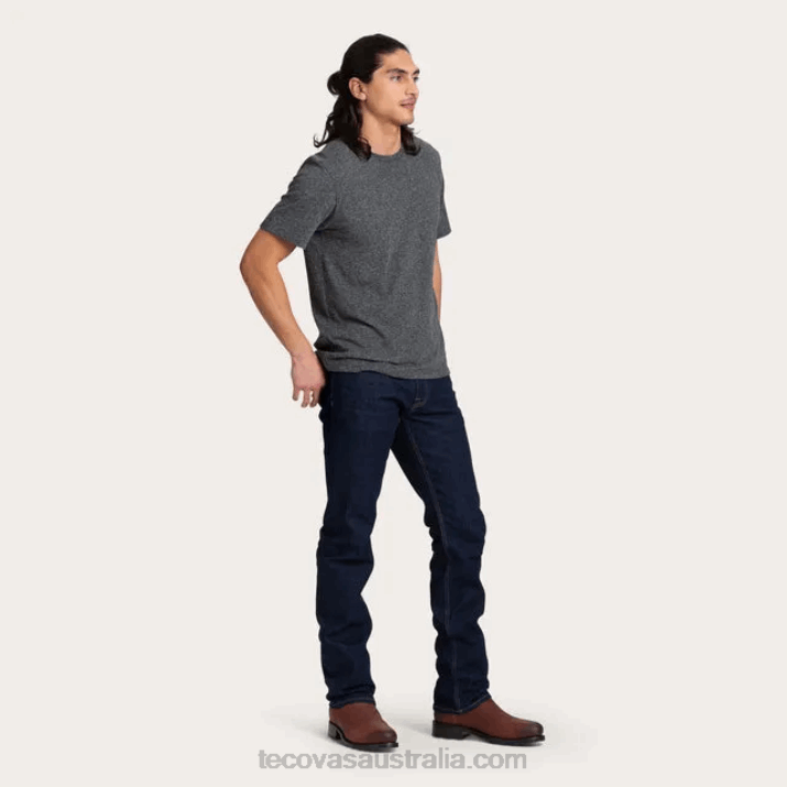 Men Charcoal Heather Tri-Blend Tee Tecovas 62NN31