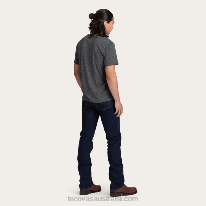 Men Charcoal Heather Tri-Blend Tee Tecovas 62NN31