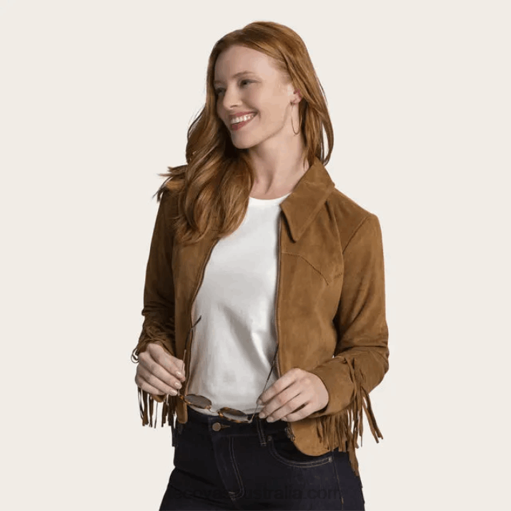 Women Cider Suede Fringe Jacket Tecovas 62NN145