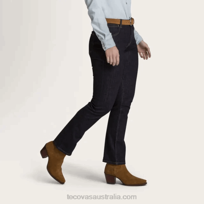 Women Ink Blue High-Rise Straight Jean Tecovas 62NN166