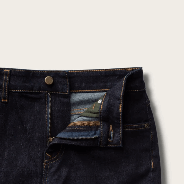 Women Ink Blue High-Rise Straight Jean Tecovas 62NN166