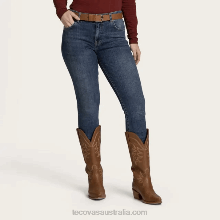 Women River Blue High-Rise Skinny Jean Tecovas 62NN168