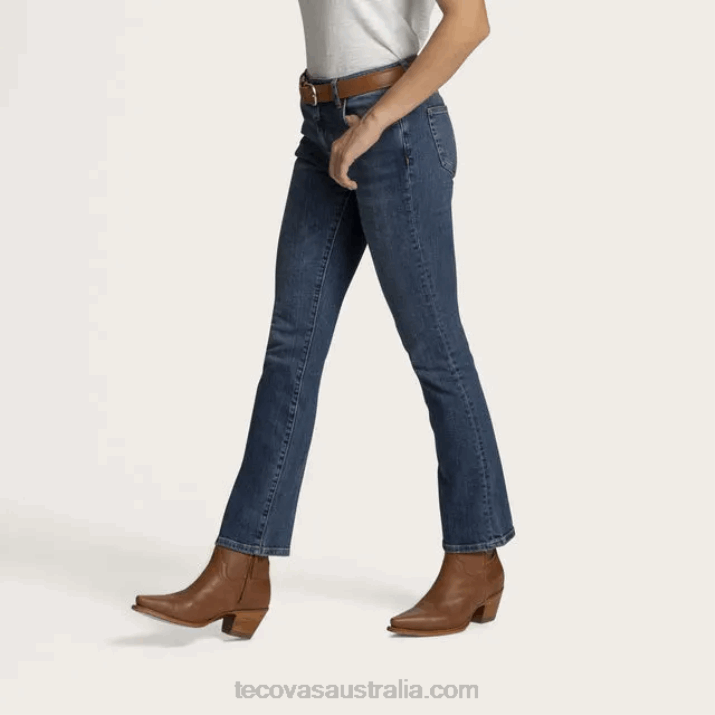Women River Blue High-Rise Straight Jean Tecovas 62NN167