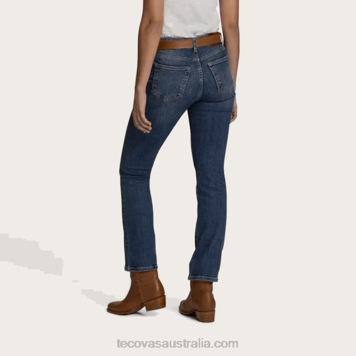 Women River Blue High-Rise Straight Jean Tecovas 62NN167