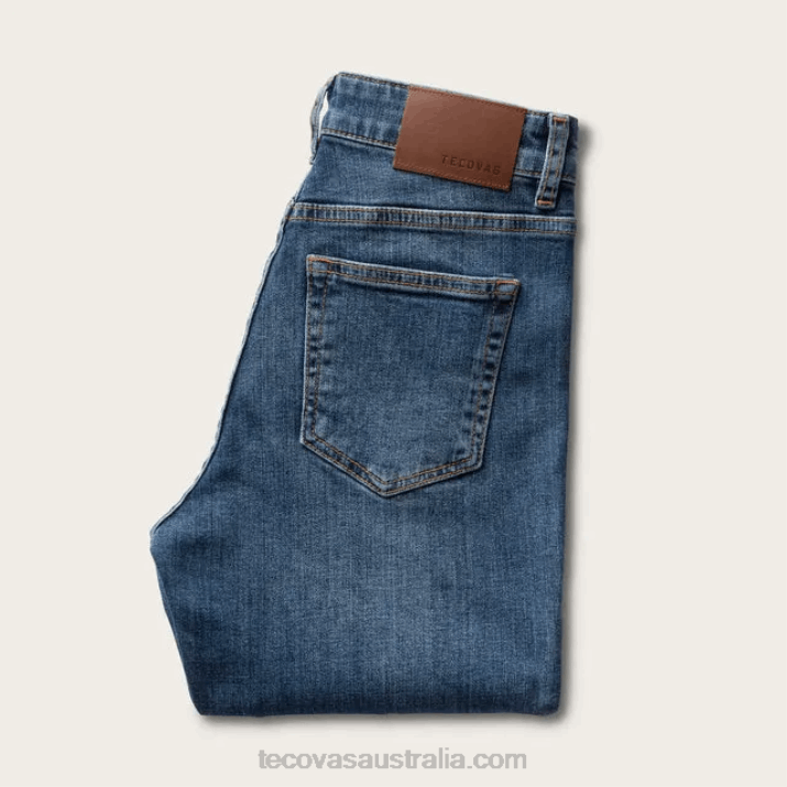Women River Blue High-Rise Straight Jean Tecovas 62NN167