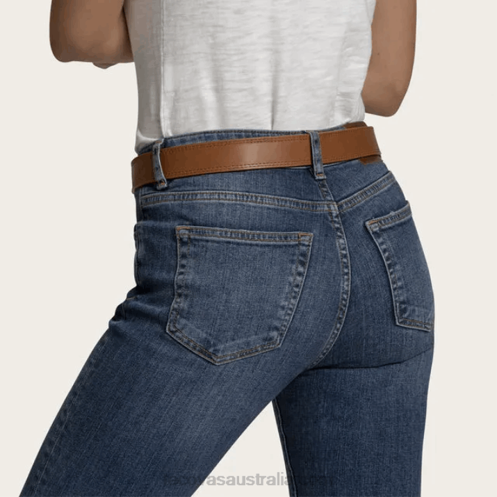 Women River Blue High-Rise Straight Jean Tecovas 62NN167