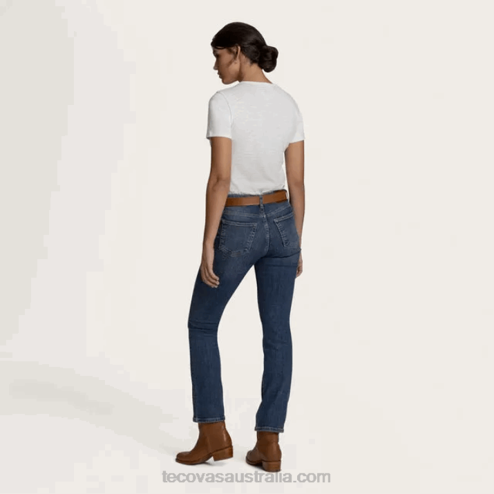 Women River Blue High-Rise Straight Jean Tecovas 62NN167