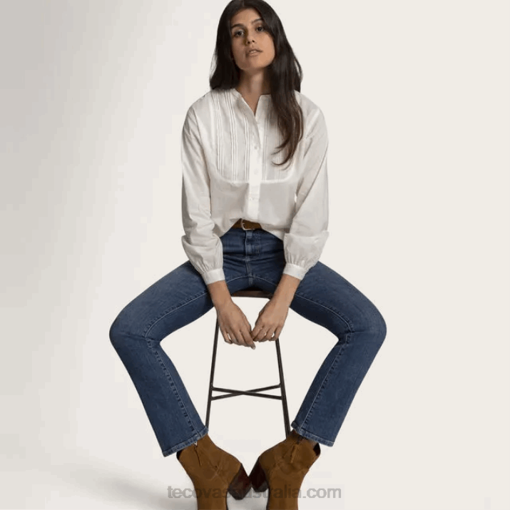Women Bone Solid Button Down Tecovas 62NN152