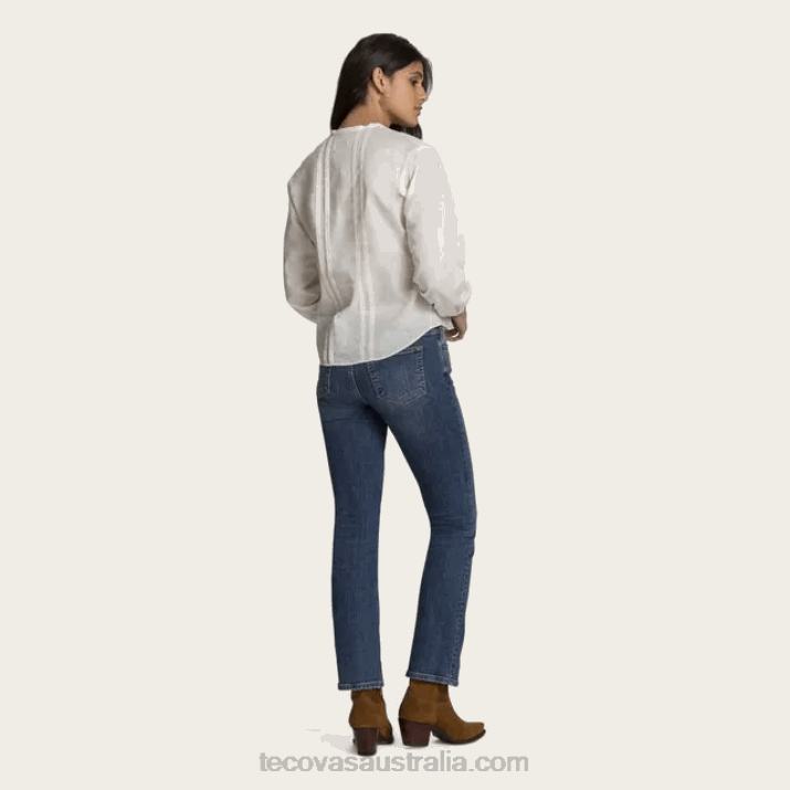 Women Bone Solid Button Down Tecovas 62NN152