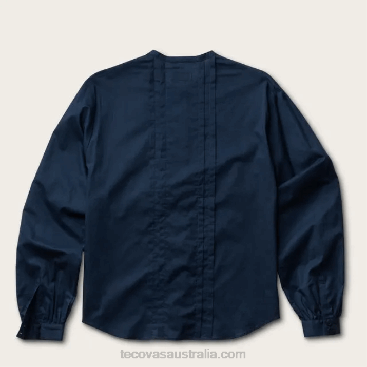 Women Indigo Solid Button Down Tecovas 62NN153