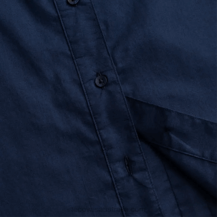 Women Indigo Solid Button Down Tecovas 62NN153