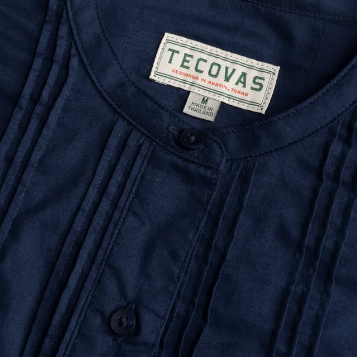 Women Indigo Solid Button Down Tecovas 62NN153