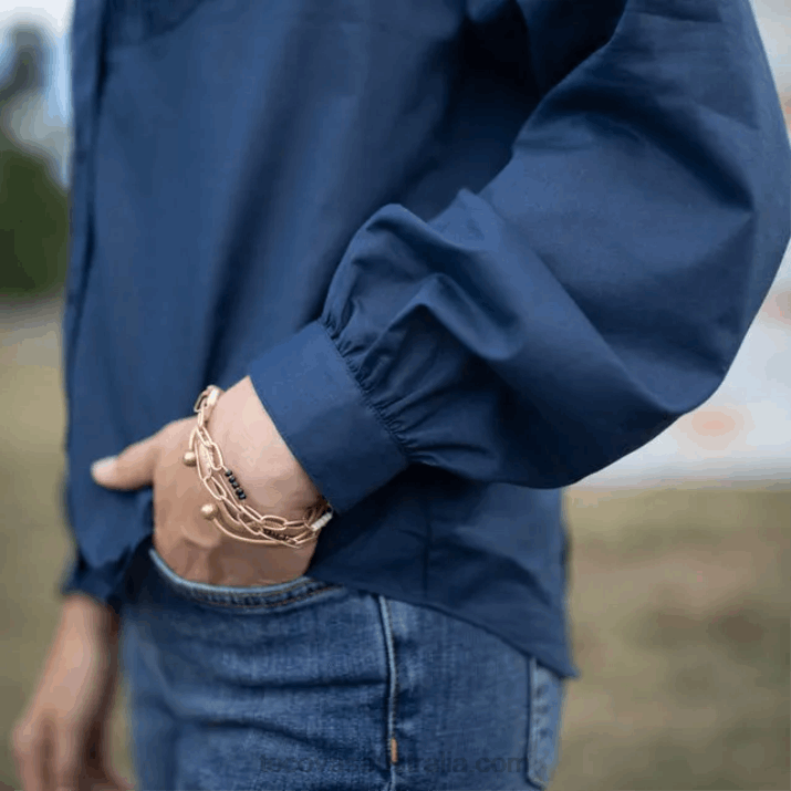 Women Indigo Solid Button Down Tecovas 62NN153
