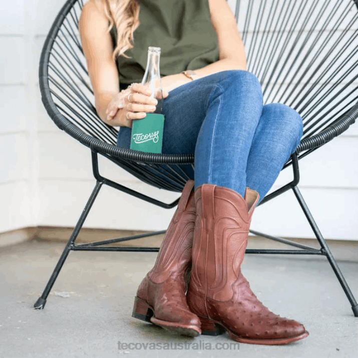 Women Bourbon Ostrich The Jessie Tecovas 62NN122